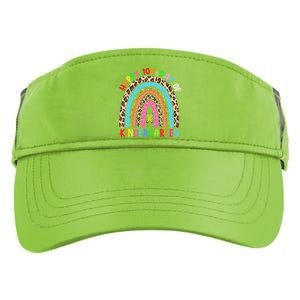 100th Day Of Kindergarten School Rainbow 100 Days Smarter Gift Adult Drive Performance Visor