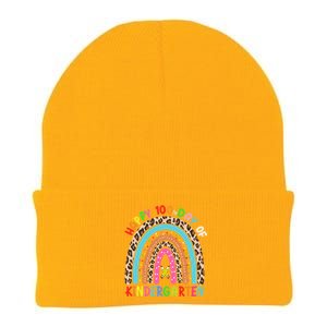 100th Day Of Kindergarten School Rainbow 100 Days Smarter Gift Knit Cap Winter Beanie