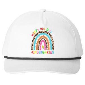 100th Day Of Kindergarten School Rainbow 100 Days Smarter Gift Snapback Five-Panel Rope Hat