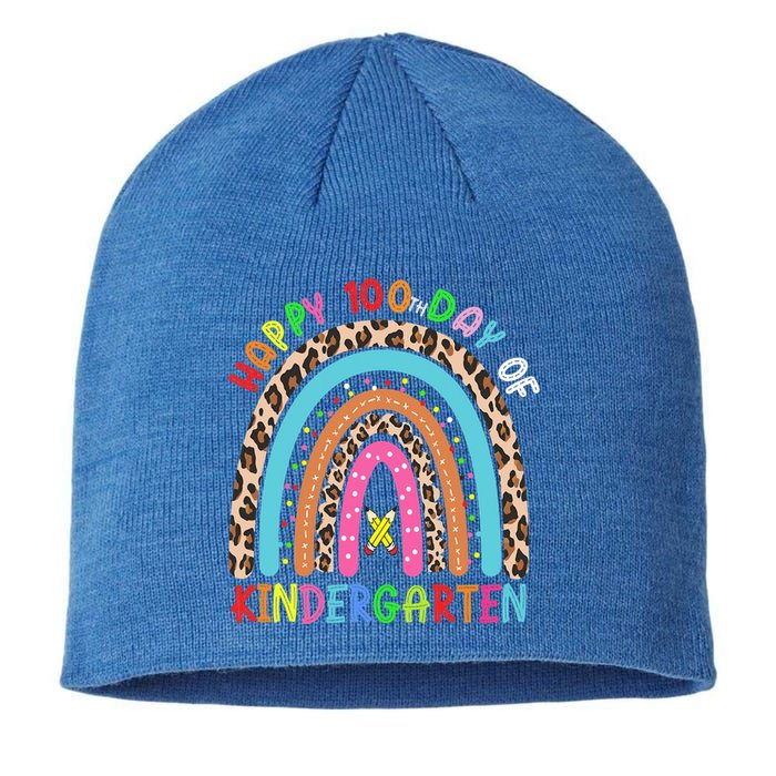 100th Day Of Kindergarten School Rainbow 100 Days Smarter Gift Sustainable Beanie