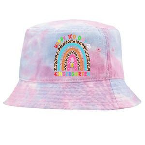 100th Day Of Kindergarten School Rainbow 100 Days Smarter Gift Tie-Dyed Bucket Hat