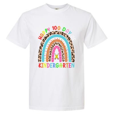 100th Day Of Kindergarten School Rainbow 100 Days Smarter Gift Garment-Dyed Heavyweight T-Shirt