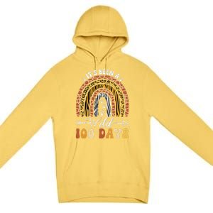 100 Days Of School Teacher 100th Day Of School Rainbow Premium Pullover Hoodie