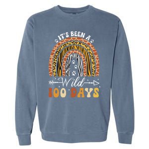 100 Days Of School Teacher 100th Day Of School Rainbow Garment-Dyed Sweatshirt