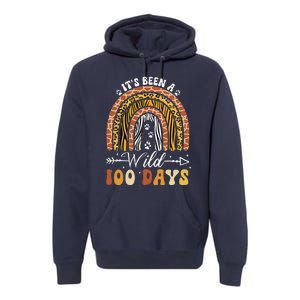 100 Days Of School Teacher 100th Day Of School Rainbow Premium Hoodie