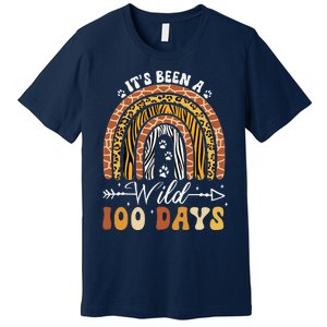 100 Days Of School Teacher 100th Day Of School Rainbow Premium T-Shirt