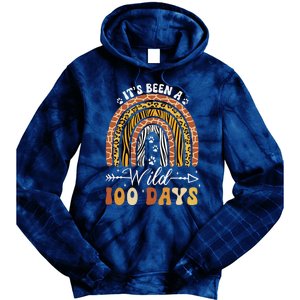 100 Days Of School Teacher 100th Day Of School Rainbow Tie Dye Hoodie