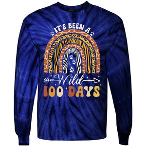 100 Days Of School Teacher 100th Day Of School Rainbow Tie-Dye Long Sleeve Shirt