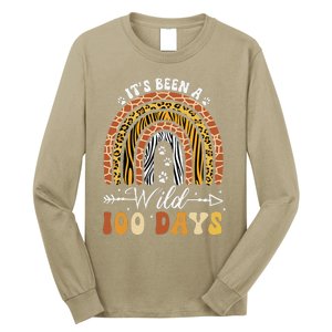 100 Days Of School Teacher 100th Day Of School Rainbow Long Sleeve Shirt