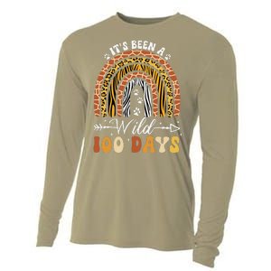 100 Days Of School Teacher 100th Day Of School Rainbow Cooling Performance Long Sleeve Crew