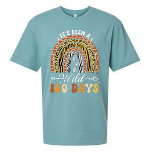 100 Days Of School Teacher 100th Day Of School Rainbow Sueded Cloud Jersey T-Shirt