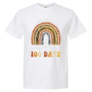 100 Days Of School Teacher 100th Day Of School Rainbow Garment-Dyed Heavyweight T-Shirt