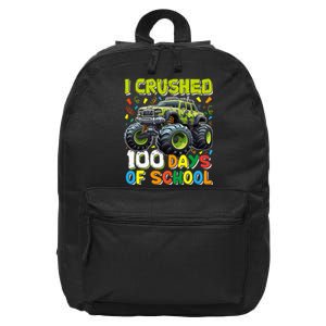 100 Days Of School Monster Truck 100th Day Of School 16 in Basic Backpack