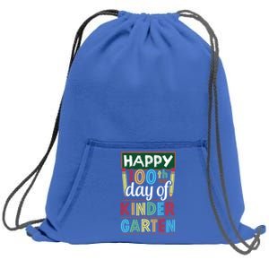 100Th Day Of Kindergarten One Hundred Days Pre School Gift Sweatshirt Cinch Pack Bag