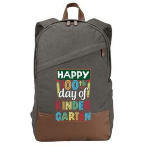 100Th Day Of Kindergarten One Hundred Days Pre School Gift Cotton Canvas Backpack