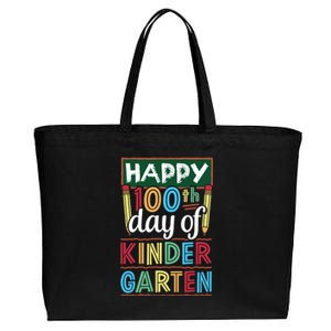 100Th Day Of Kindergarten One Hundred Days Pre School Gift Cotton Canvas Jumbo Tote