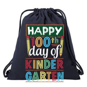 100Th Day Of Kindergarten One Hundred Days Pre School Gift Drawstring Bag