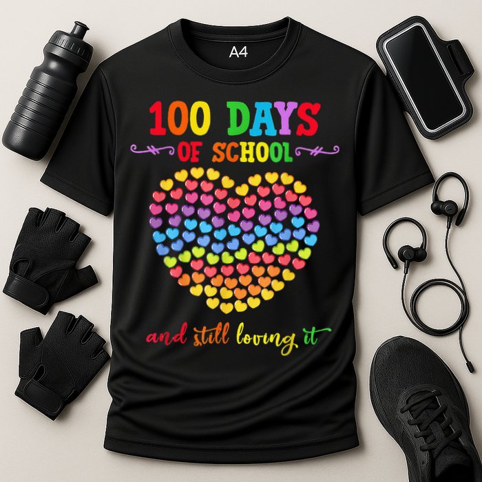 100 Days Of School Celebrate 100th Day Of School Cooling Performance Crew T-Shirt