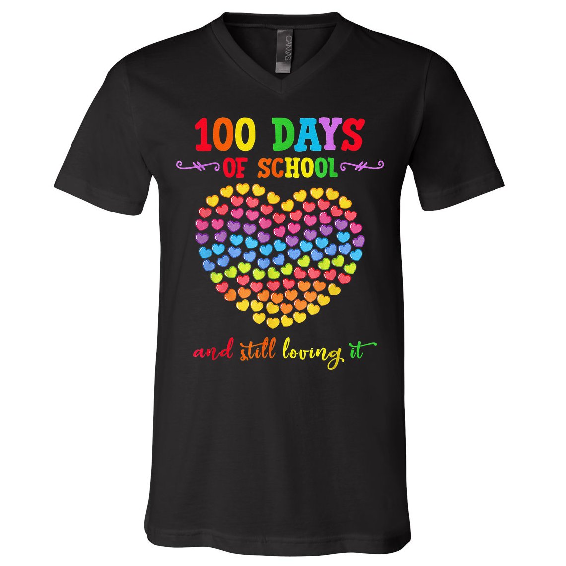 100 Days Of School Celebrate 100th Day Of School V-Neck T-Shirt