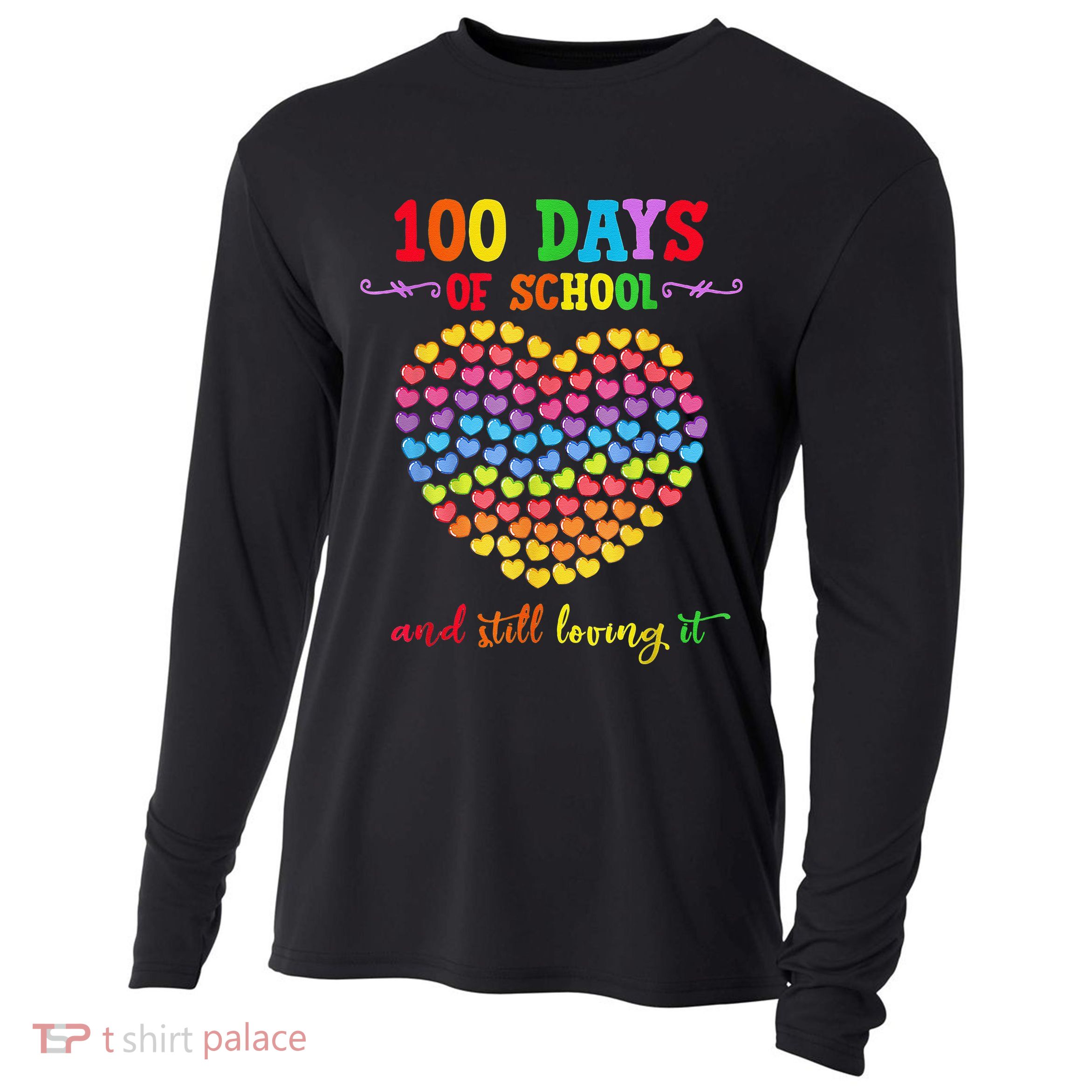 100 Days Of School Celebrate 100th Day Of School Cooling Performance Long Sleeve Crew
