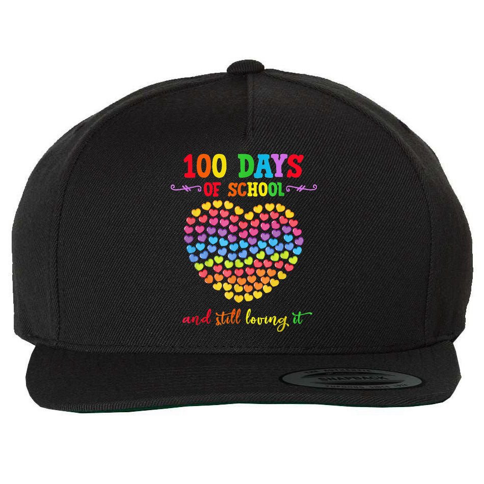 100 Days Of School Celebrate 100th Day Of School Wool Snapback Cap
