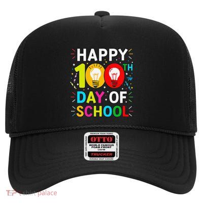 100 Days Of School Costume Teacher Student 100th Day High Crown Mesh Back Trucker Hat