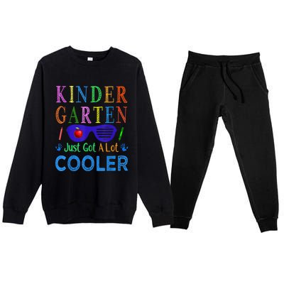 1st Day Of Kindergarten Back To School Boy Girl Kids Premium Crewneck Sweatsuit Set