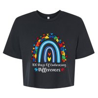 100 Days Of Embracing Differences Special Education Teacher Bella+Canvas Jersey Crop Tee