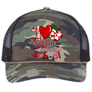 100 Days Of Loving School Groovy Cute Teacher Valentine Retro Rope Trucker Hat Cap