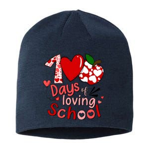 100 Days Of Loving School Groovy Cute Teacher Valentine Sustainable Beanie