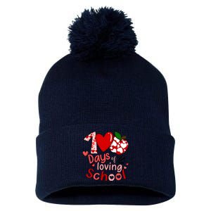 100 Days Of Loving School Groovy Cute Teacher Valentine Pom Pom 12in Knit Beanie