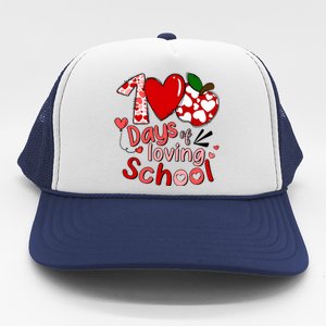 100 Days Of Loving School Groovy Cute Teacher Valentine Trucker Hat