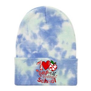 100 Days Of Loving School Groovy Cute Teacher Valentine Tie Dye 12in Knit Beanie