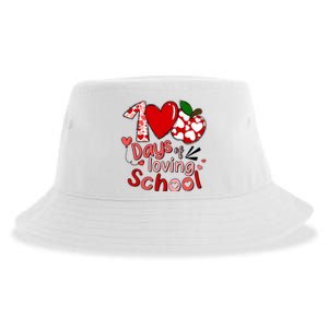 100 Days Of Loving School Groovy Cute Teacher Valentine Sustainable Bucket Hat