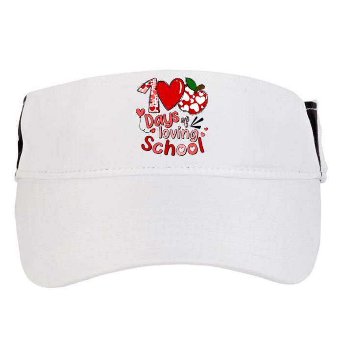 100 Days Of Loving School Groovy Cute Teacher Valentine Adult Drive Performance Visor