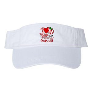 100 Days Of Loving School Groovy Cute Teacher Valentine Valucap Bio-Washed Visor