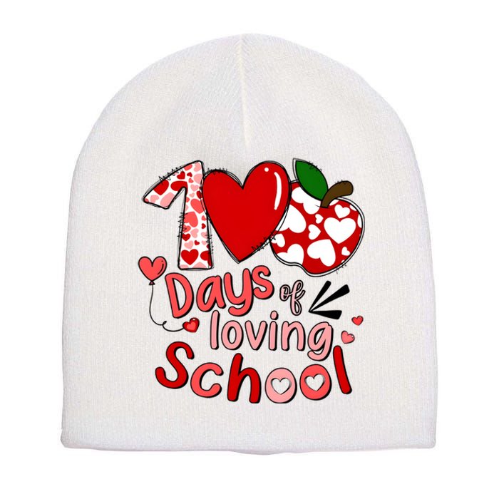 100 Days Of Loving School Groovy Cute Teacher Valentine Short Acrylic Beanie