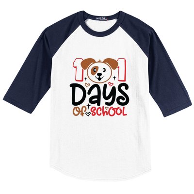 101 Days Of School Dalmatian Dog Teachers Gift Baseball Sleeve Shirt