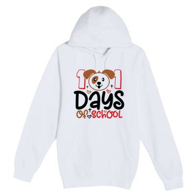 101 Days Of School Dalmatian Dog Teachers Gift Premium Pullover Hoodie