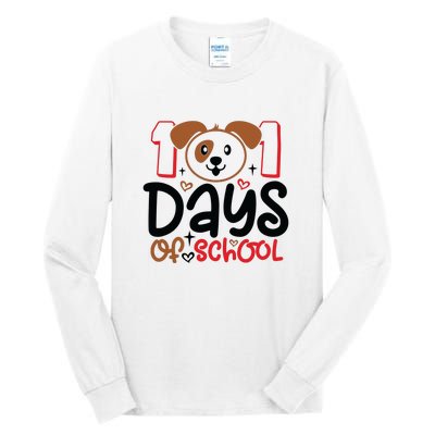 101 Days Of School Dalmatian Dog Teachers Gift Tall Long Sleeve T-Shirt