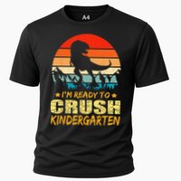 1st Day Of Kindergarten Im Ready To Crush Dinosaur Boy Cooling Performance Crew T-Shirt