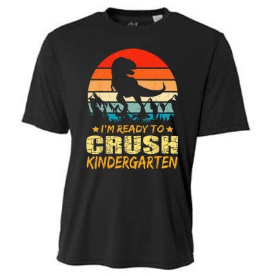 1st Day Of Kindergarten Im Ready To Crush Dinosaur Boy Cooling Performance Crew T-Shirt