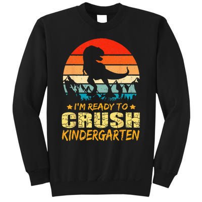 1st Day Of Kindergarten Im Ready To Crush Dinosaur Boy Sweatshirt