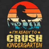 1st Day Of Kindergarten Im Ready To Crush Dinosaur Boy Adult Drive Performance Visor
