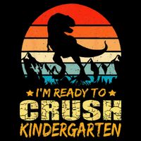 1st Day Of Kindergarten Im Ready To Crush Dinosaur Boy 16 in Basic Backpack