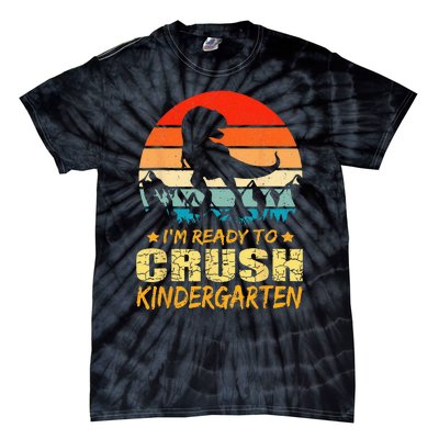 1st Day Of Kindergarten Im Ready To Crush Dinosaur Boy Tie-Dye T-Shirt