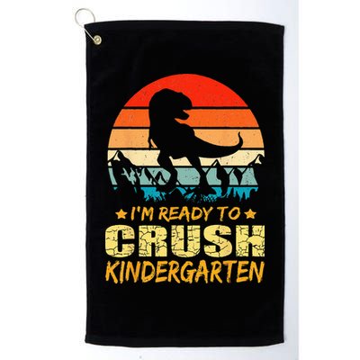 1st Day Of Kindergarten Im Ready To Crush Dinosaur Boy Golf Towel