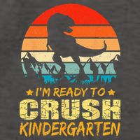 1st Day Of Kindergarten Im Ready To Crush Dinosaur Boy Vector Backpack