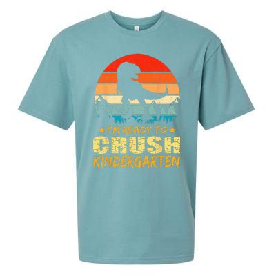 1st Day Of Kindergarten Im Ready To Crush Dinosaur Boy Sueded Cloud Jersey T-Shirt