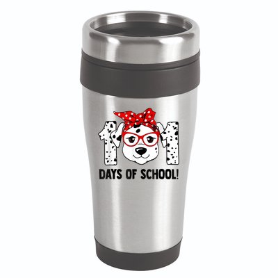 101 Days Of School Dalmatian Dog Teachers Kids Gift 16oz Travel Tumbler